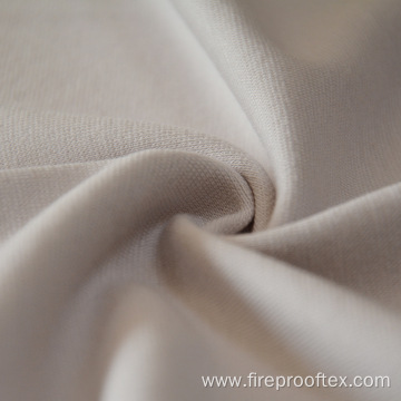 Fireproof Cotton Acrylic Blend White Knitted Fabric